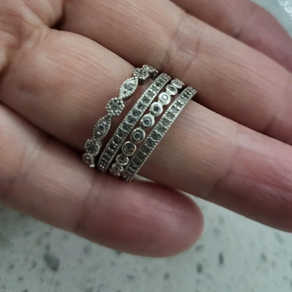 EJI 925 silver ring set 6.5 - Picture 2 of 5